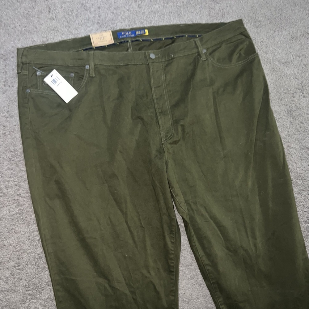NWT Polo Ralph Lauren Straight Mens 50B x 30 Green Garment Dyed Pants